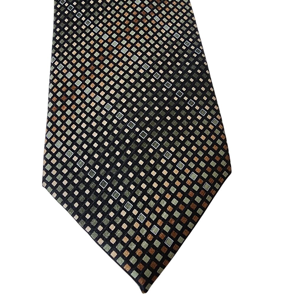 Enrico Rossini Europe Tie Mens Wide Necktie 100 % Silk Diamond Geometric 4"x62"